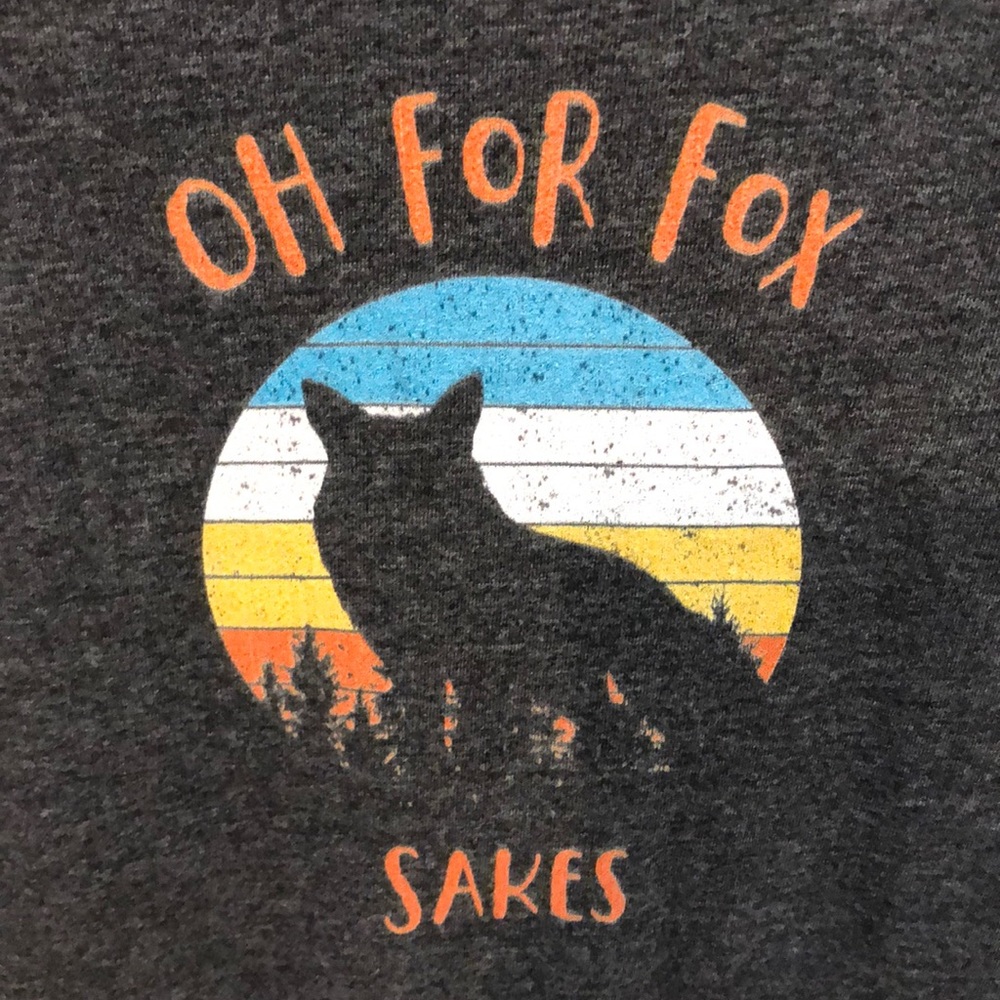 Bella Canvas Charcoal Tee with Fox Design - Picture 2 of 4